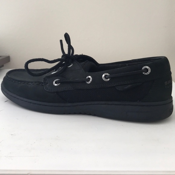 All black Sperry top-siders - Picture 1 of 3